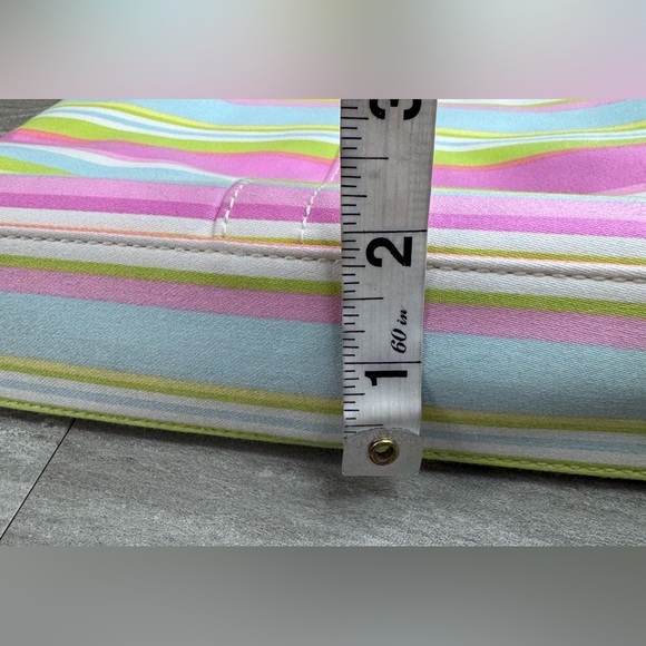 Coach #13719 Convertible Swing Pack Beach Striped Fabric Crossbody Bag - Picture 4 of 12